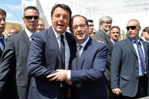 Renzi e Hollande a Expo 2015