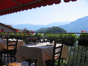 La terrazza del ristorante La Comacina 