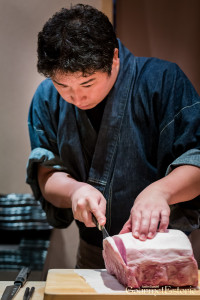 chef giapponese e tenero Jyoshu Wagyu